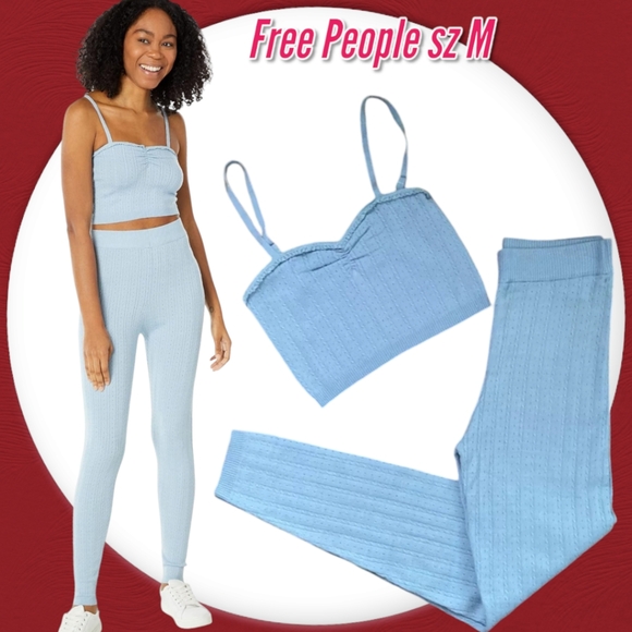 FREE PEOPLE Morning Light 2-Piece Knit Lounge Wear Set - Picture 1 of 15